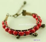 Hand braided small bell bracelet