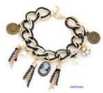 Coin charms bracelet