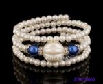 Multilayers imitation pearls bracelet