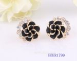 Enamel flower earrings