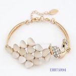 Peacook opals personalized bracelet