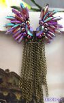 Vintage peacook style of drop earring