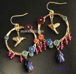 Fashionable folk style of hoop earring