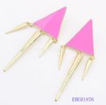 Triangle rivets drop earring