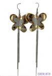 Scrub fringed drop earring