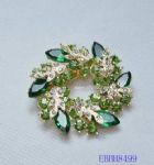 luxurious double deck flower brooch