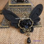 Fabric butterfly ribbon brooch