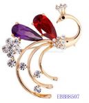 Peacook design brooch