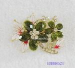 Flowers and plants brooch