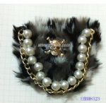 Fabric feather brooch