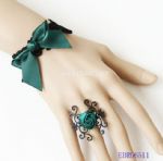 Black lace resin ring