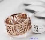 Titanium steel camellia ring