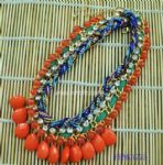 Colorful resin necklace