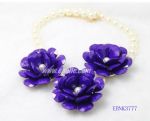 Flowers beaded  necklace