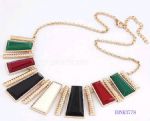 Irregular rhinestone necklace