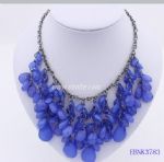 Violet resin necklace