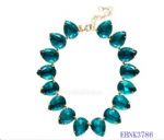 Water droplets rhinestone necklace