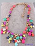 Colorful rhinestone  necklace
