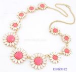 Chrysanthemum style of diamantes necklace