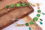 Section green gem necklace