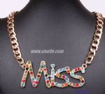 Punks style of letter necklace