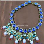 Blue crystal diamantes necklace