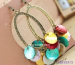 Ellipse colorful fashion hoop earring