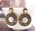 Vintage diamantes fashion hoop earring
