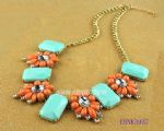 Fluorescent block style of resin necklace 