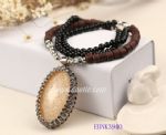 Ellipse style of resin necklace 