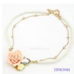 Fashionable crystal pearls necklace 