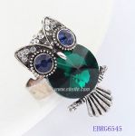 Personalized owl gem ring