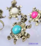 Crystal tortoise ring