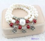 Multilayers shell diamantes bracelet