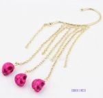 Skull tassels drop earring