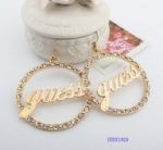 Diamantes letter hoop earring