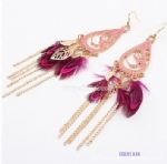 Tassels style of feather earring