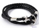 Weave leather cord bracelet
