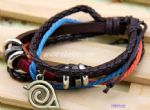 Weave leather cord bracelet