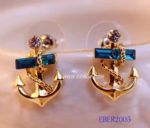 Cute blue crystal fashion stud earring