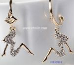 Diamantes ballet girl stud earring