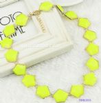 Fashionable fluorescent irregualr resin necklace