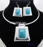 Exaggerated square enamel resin necklace