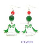 Imitation jade the Christmas tree earring