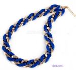 Hemp flowers style of metal necklace