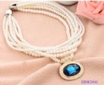 Multilayers sapphire necklace