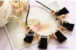 Vintage diamantes geometry  necklace