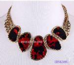 Leopard glass necklace