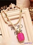 Natural stone beaded necklace