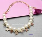 Pearls stars clavicular necklace